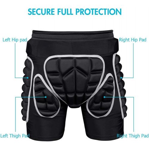  KUYOU Protection Hip,3D Padded Shorts Breathable Protective Gear for Ski Skate Snowboard Skating Skiing