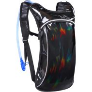 KUYOU Hydration Pack,Hydration Backpack with 2L Hydration Bladder Lightweight Insulation Water Pack for Festivals,Raves, Hiking, Biking, Climbing, Running and More