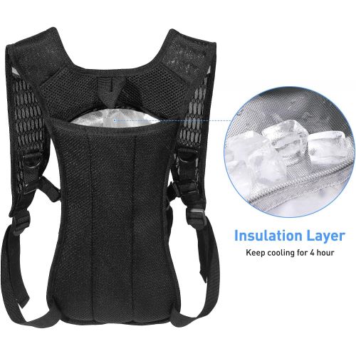  KUYOU Hydration Pack,Hydration Backpack with 2L Hydration Bladder Lightweight Insulation Water Pack for Festivals,Raves, Hiking, Biking, Climbing, Running and More