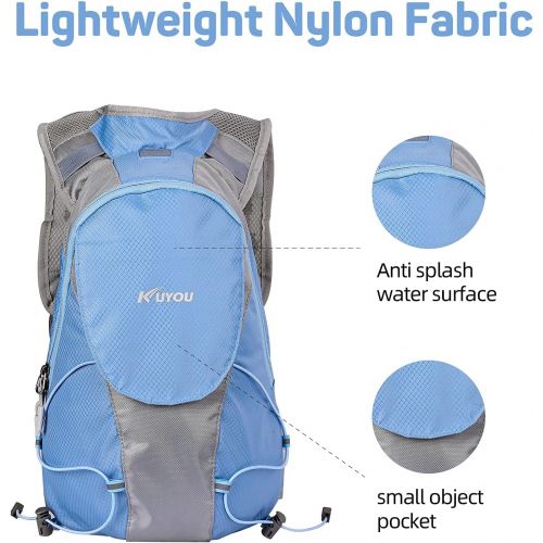  KUYOU Hydration Pack for Kids Hydration Water Backpack with 1.5L Hydration Bladder Lightweight Insulated Water Pack for Festivals Raves Hiking Biking Climbing Running