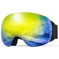 KUYOU Ski Goggles Men Women, Large Spherical Frameless Snow Goggles