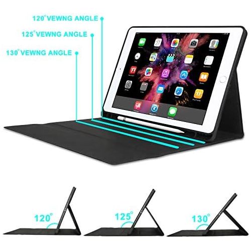  [아마존베스트]KVAGO iPad Keyboard Case 9.7 inch, Compatible with iPad 6th Generation,iPad 5th Generation, iPad Pro 9.7 inch, iPad Air 2,iPad Air, Protective Folio Cover with Wireless Bluetooth Keyboar