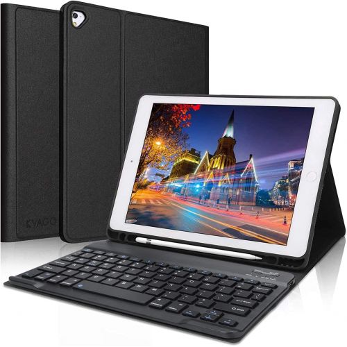  [아마존베스트]KVAGO iPad Keyboard Case 9.7 inch, Compatible with iPad 6th Generation,iPad 5th Generation, iPad Pro 9.7 inch, iPad Air 2,iPad Air, Protective Folio Cover with Wireless Bluetooth Keyboar