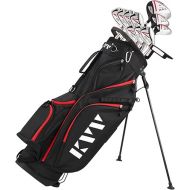 KVV Men’s Complete Golf Clubs Package Set Includes Driver, Fairway, Hybrid, 5#-P# Irons, Putter, Stand Bag, Head Covers, Right Handed