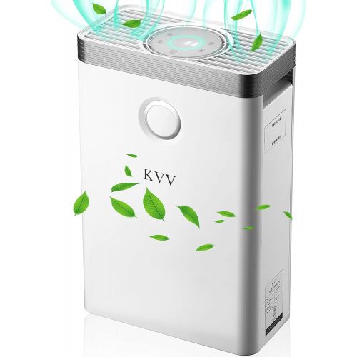 KVV Air Purifiers for Home Large Room, up to 1700 Sq Ft, True HEPA Air Filter Cleaner, Quiet Flow Bedroom Air Purifiers, Filter out Dust, Pollen, Pet Hair Dander Odor, Wildfire Smo