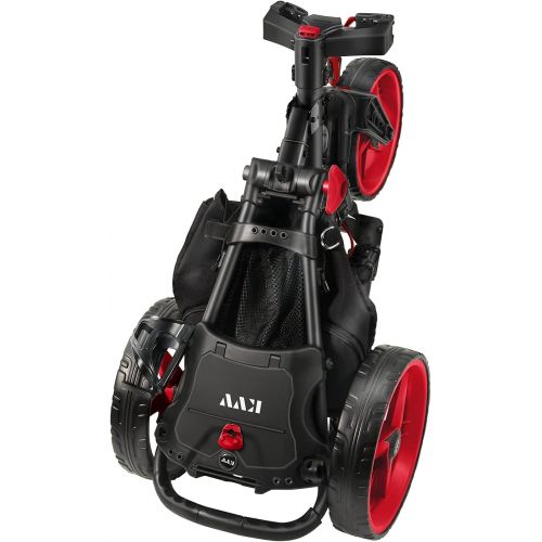  KVV 3 Wheel 360 Rotating Front Wheel Golf Push Cart Open and Close in ONE Second-Free Umbrella Holder Included