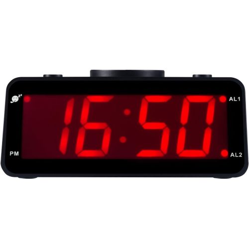  [아마존베스트]KWANWA Battery Operated Only Cordless LED Electronic Alarm Clock with Clear Voice Recording Alarm,1.2 inch Red Numbers Display