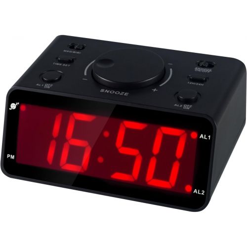  [아마존베스트]KWANWA Battery Operated Only Cordless LED Electronic Alarm Clock with Clear Voice Recording Alarm,1.2 inch Red Numbers Display