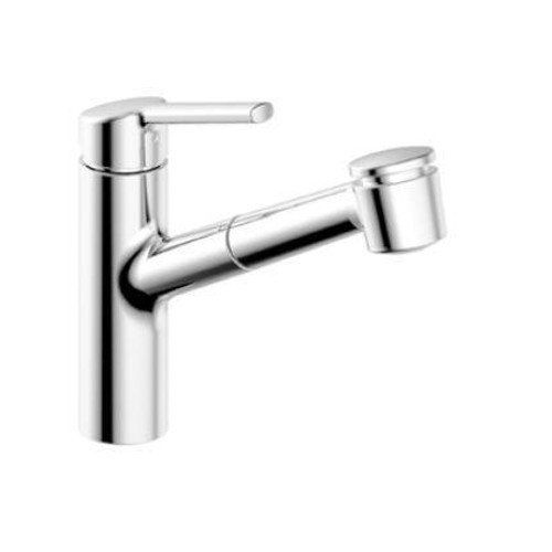  KWC Faucets 10.441.033.127 LUNA E Pull Out Spray Kitchen Faucet, Splendure Stainless Steel