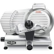 KWS MS-10NS 320W Motor Electric Meat Slicer 10-Inch with 304 Stainless Steel Blade, Frozen Meat/Cheese/Food Slicer Low Noise Commercial and Home Use [ ETL, NSF Certified ]