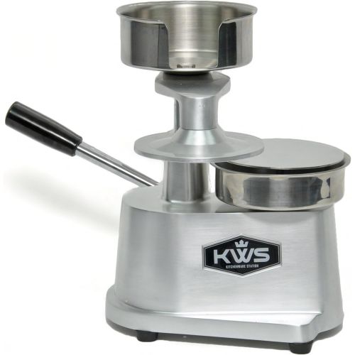  KWS KitchenWare Station KWS HP-100 Hamburger Patty Press maker, Hambuger Press, Stainless Steel bowl Silver