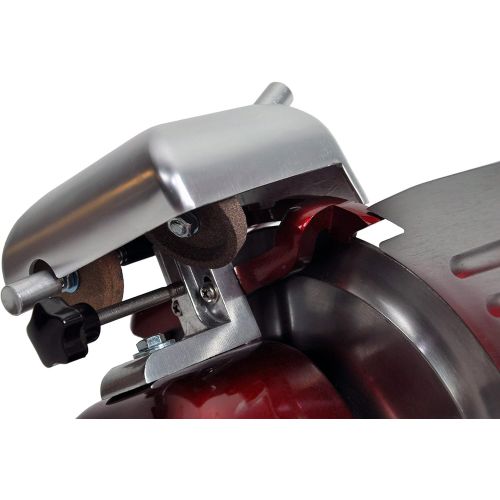  [아마존베스트]KWS KitchenWare Station KWS MS-6RS Premium 200w Electric Meat Slicer 6-Inch in Red Stainless Steel Blade, Frozen Meat Deli Meat Cheese Food Slicer Low Noises Commercial and Home Use