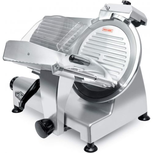  [아마존베스트]KWS KitchenWare Station KWS MS-12NS Premium Commercial 420w Electric Meat Slicer 12-Inch Stainless Steel Blade, Frozen Meat/ Cheese/ Food Slicer Low Noises Commercial and Home Use