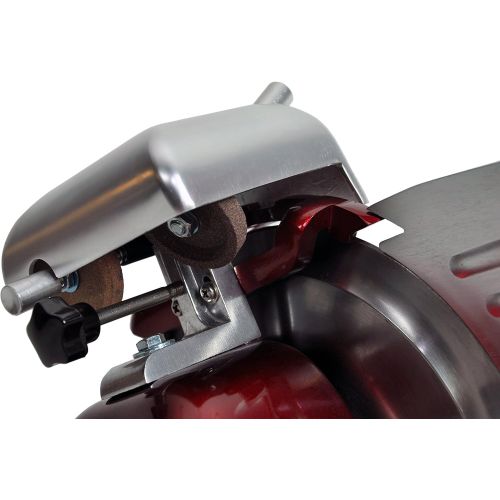  KWS KitchenWare Station KWS MS-6RT Premium 200w Electric Meat Slicer 6-Inch in Red Teflon Blade, Frozen Meat Deli Meat Cheese Food Slicer Low Noises Commercial and Home Use