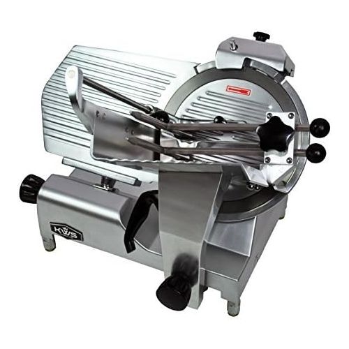  KitchenWare Station KWS Premium 450w Electric Meat Slicer 12 Stainless Blade With Commercial Grade Carriage, Frozen Meat Cheese Food Slicer Low Noises