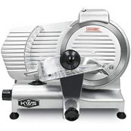 KitchenWare Station KWS Premium Commercial 320w Electric Meat Slicer 10 Stainless Steel Blade, Frozen MeatCheeseFood Slicer Low Noises Commercial and Home Use