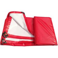 KXA Red and White PVC Double Layer Waterproof Thickening Heavy Canopy Sunscreen Cold Anti UV for Outdoor Camping Fishing Picnic Tent Shelter