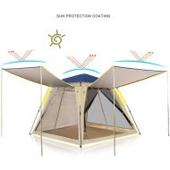 KXA 3-4 Person Fully Automatic Camping Tent Instant Tents Sun Shelter Waterproof Compatible with Outdoor Sports Hiking Travel Rainfly