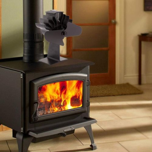  KXA 2 Blade Household Heat Powered Stove Fan Log Wood Burner Eco Friendly Quiet Home Fireplace Fan Heat Distribution Fuel Saving