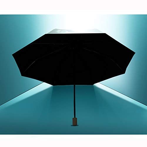  KXDAR Portable Folding Umbrella Telescopic Lightweight Compact Travel Sun Umbrellas Parasol Windproof, Rainproof & 99% UV Protection with Black Anti-UV Coating