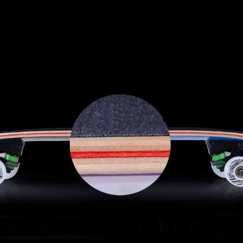  KYCD Skateboarding Teenager Professionelle vierradern Skateboard Kinder Erwachsene Manner Und Frauen Doppel Rocker Skateboard Ahorn Roller (Farbe : A)