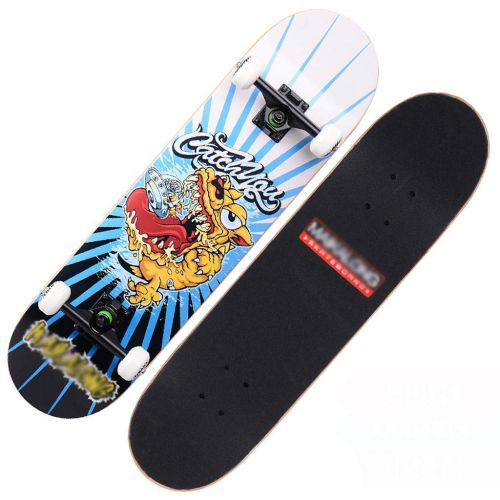  KYCD Skateboarding Teenager Professionelle vierradern Skateboard Kinder Erwachsene Manner Und Frauen Doppel Rocker Skateboard Ahorn Roller (Farbe : A)