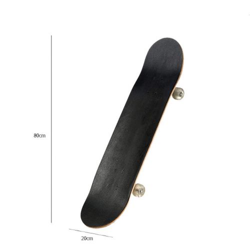  KYCD Dynamisches vierraedriges Skateboard Erwachsene Kinder Skateboard Bilaterales abfallendes Brett Strasse Faehigkeiten Ahornholz-Reise-Anfaenger