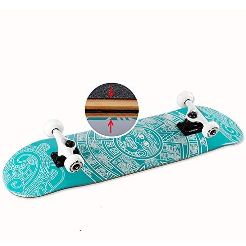  KYCD Professionelles Ahorn-Skateboard mit Vier Raedern, Doppel-gedrehtes Kinderfahrrad fuer Erwachsene Road Doppelkoepfiger Roller 79,5 cm (Farbe : C)