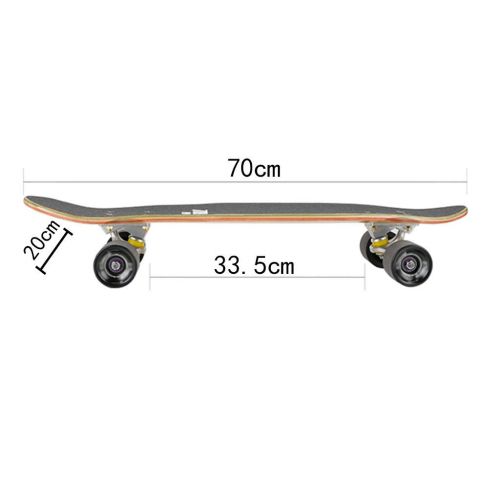  KYCD Skateboard Double Kick Skill Skateboard Maple Deck Geeignet fuer Anfanger und Kinder
