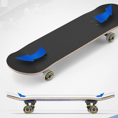  KYCD Anfaenger Professionelle Maple Skateboard Erwachsene Professionelle Board Short Board Junge Maedchen Teen Kinder 4 Rad Skateboard (Farbe : B)