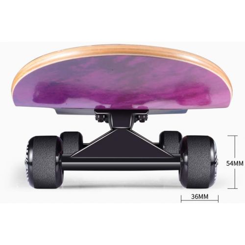  KYCD Skateboard Maple Board Erwachsene Jungen und Madchen Double Rocker Skateboard Anfanger Teen Professioneller Allrad-Roller (mit Flash-Rad) (Farbe : B)