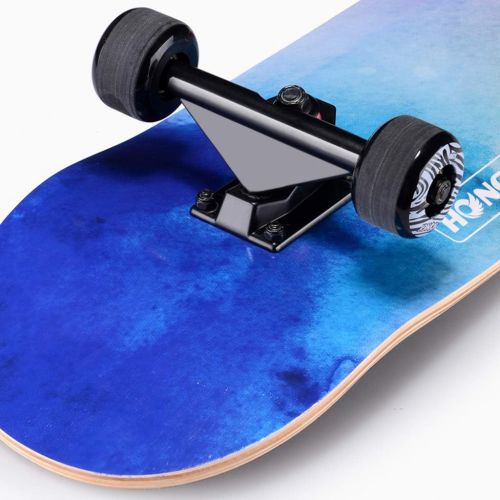  KYCD Skateboard Maple Board Erwachsene Jungen und Madchen Double Rocker Skateboard Anfanger Teen Professioneller Allrad-Roller (mit Flash-Rad) (Farbe : B)