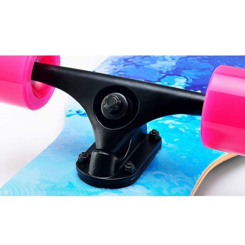  KYCD Skateboard Maple Long Board Erwachsene Maedchen Skateboard Teens Brush Street Dance Board Anfaenger Allrad Roller (mit Flash-Rad) (Farbe : A)