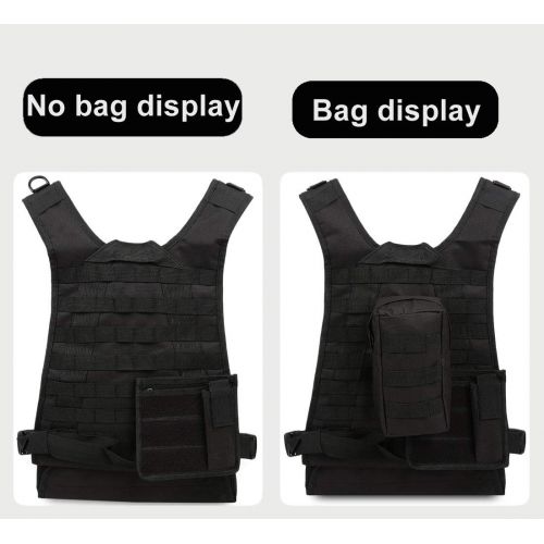  KYJ PUBG Tactical Vest Paintball Airsoft Chest Protector Tactical Vest Outdoor Sports Body Armor (黑色)