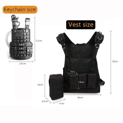  KYJ PUBG Tactical Vest Paintball Airsoft Chest Protector Tactical Vest Outdoor Sports Body Armor (黑色)