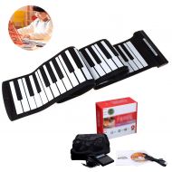 KYLINDRE 88 Keys Roll UP Piano, USB Silicone Portable Foldable MIDI Digital Piano Keyboard, with Built-in SpeakerHeadphone Output