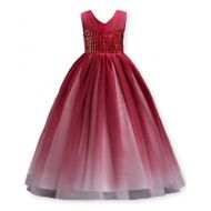 KYMIDY Girl Tulle Sleeveless Wedding Party Princess Dress Girl Red/White/Navy Dress4-10Years