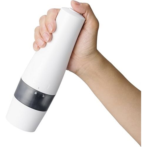  Kyocera Electric Salt & Pepper Mill, Ceramic Burr Grinder, Fast and Quiet- White