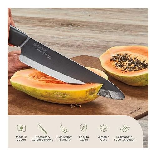  Kyocera Revolution Kitchen Knife, 7-inch Professional, Black