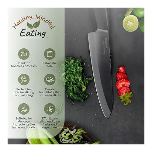  Kyocera Revolution Kitchen Knife, 7-inch Professional, Black