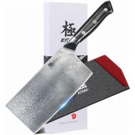 KYOKU Vegetable Cleaver Knife - 7 - Shogun Series - Japanese VG10 Steel Core Forged Damascus Blade - with Sheath & Case