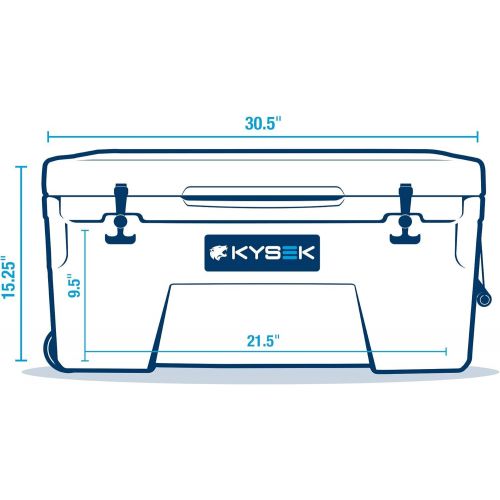  KYSEK The Ultimate Ice Chest Extreme Cold Cooler, Camo Tan, 35 Liter