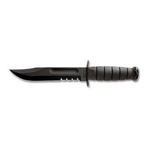  Ka-Bar KA-BAR 1214CP, FightingUtility Knife, Serrated, Hard Sheath, black (Clam Pack)