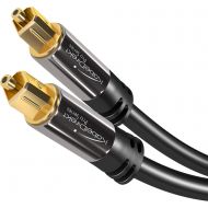 KabelDirekt ? 10 feet ? Optical Digital Audio Cable (TOSLINK Cord, Fiber Optic, Male to Male, Home Theater, Gold Plated, S/PDIF, for PlayStation 4/PS4 & Xbox One, black)