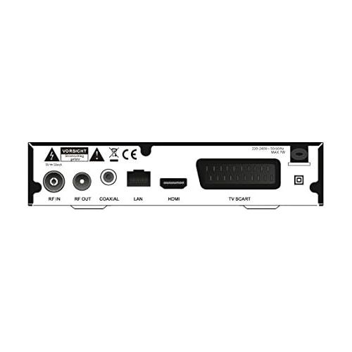  DigiQuest KabelAbel Full HD Cable Receiver Digital DVB C (HDMI, Scart, LAN, USB, Display, Buttons, 2 in 1 Remote Control)