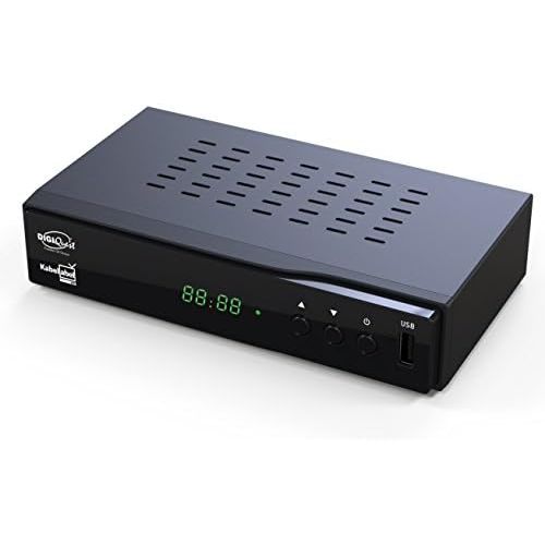  DigiQuest KabelAbel Full HD Cable Receiver Digital DVB C (HDMI, Scart, LAN, USB, Display, Buttons, 2 in 1 Remote Control)