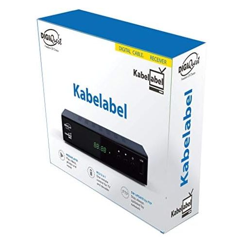  DigiQuest KabelAbel Full HD Cable Receiver Digital DVB C (HDMI, Scart, LAN, USB, Display, Buttons, 2 in 1 Remote Control)