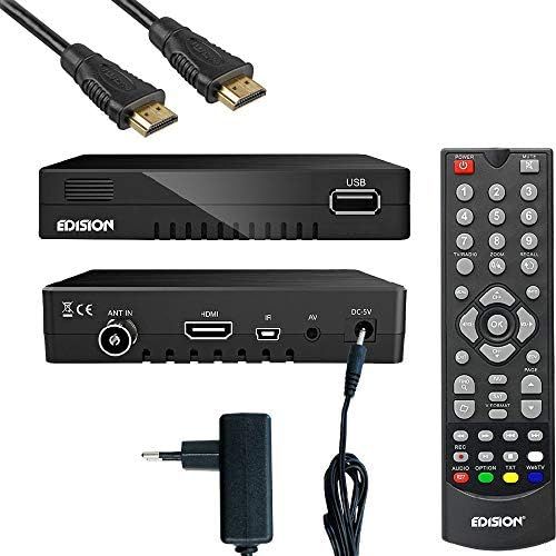  Kabelabel Edison FullHD Hybrid DVB C Cable Receiver for Digital Cable TV with HDMI Cable