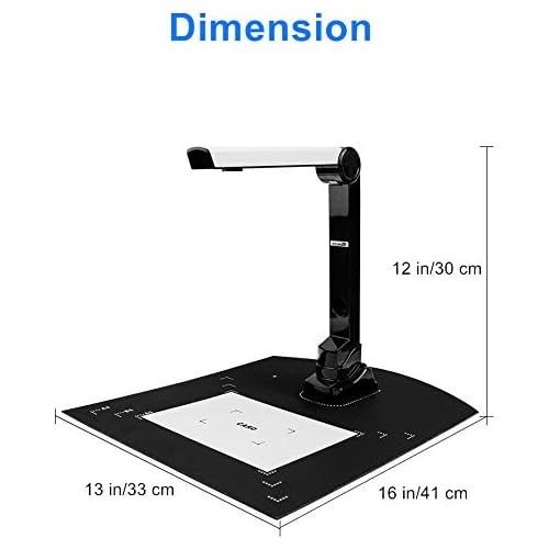  [아마존베스트]Kabxryaclo Document Camera for Teachers Scanner HD Real-time Projector USB Portable Digital Video Recorder for Office Computers Laptop with Multifunction A4 Format, OCR Multi-Language Recogni