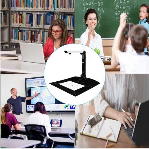  [아마존베스트]Kabxryaclo Document Camera for Teachers Scanner HD Real-time Projector USB Portable Digital Video Recorder for Office Computers Laptop with Multifunction A4 Format, OCR Multi-Language Recogni